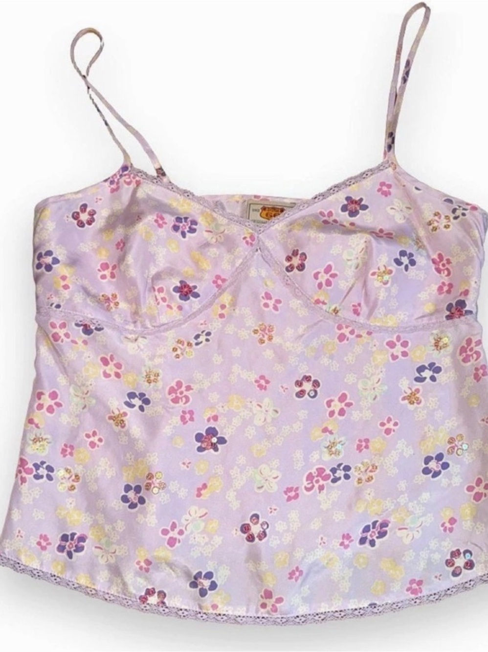 Route 66 Floral Camisole in Purple & Pink Size 8